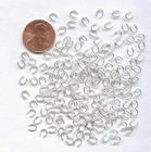 100 VINTAGE STERLING SILVER PLATED OPEN U SHAPE 5x4mm. JUMP RINGS W860