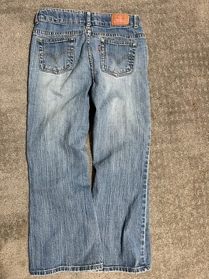 LEVIS 517 GIRLS Stretch Flare Plus Blue Jeans Size 10.5 PLUS