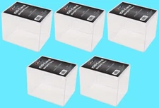 5 BCW 150 COUNT HINGED CARD STORAGE BOXES Case Holder Sports Trading Clear