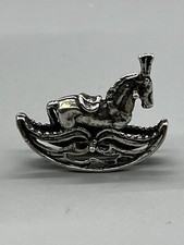 Vintage Hallmarked 800 Silver Collectible Antique Style Miniature Rocking Horse