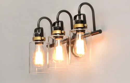 MAXIM LIGHTING - 30172CL Bronze/Gold Magnolia 3-Light 18"W Bathroom Vanity Light - Picture 3 of 4