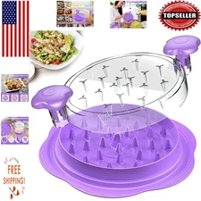 Fast & Efficient Chicken and Pork Shredder with Ergonomic Grip - Purple Design