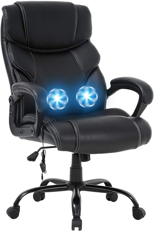 Big and Tall Office Chair 400lbs Wide Seat Ergonomic Office Chair,Black