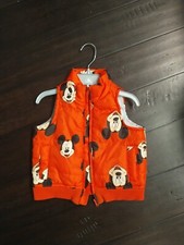 Walt Disney Mickey Mouse Red Puffy Jacket Puffer Vest Toddler Size 18M-24M 2T