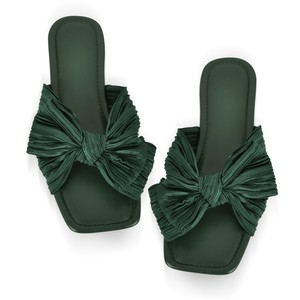 Women's Bow Knot Sandals Indoor Slides Slip-On Slippers Summer Casual Shoes US9