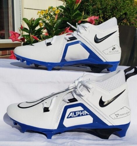 NIKE ALPHA MENACE PRO 3 MID FOOTBALL CLEATS WHITE BLACK RED NAVY BLUE CT6649 - Picture 37 of 56