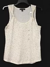 INC International Concepts Womens M Mira Animal Printed Knotted-Strap Tank Top