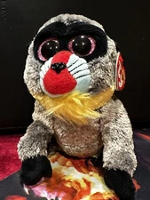 Ty Beanie Boos 6" Wasabi the Baboon Plush Monkey Stuffed Animal NWT NEW Rare