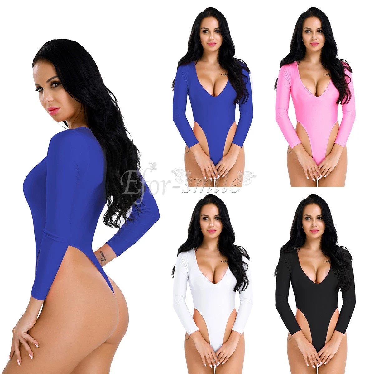 Long sleeve one piece thong swimsuit cheap