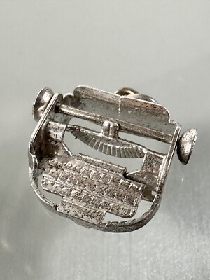 Vintage 925 Sterling alter Schriftschreiber 3D CHARM Anhänger