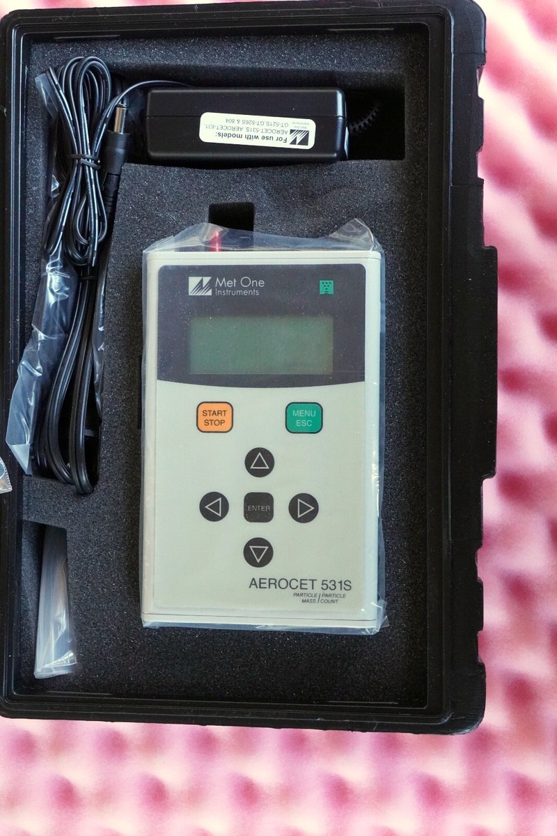 MET ONE INSTRUMENTS AEROCET 531S/ 9801 FLO METER/RH TEMP SENSOR