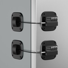 2 Pack Fridge Lock with Combination, No Key Required, Upgrade Refrigerator Lock