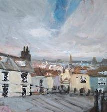 Whitby 2 Original Mixed Media Painting on Canvas  