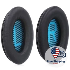 Replacement Ear Pads for Bose QC2/QC15/QC25/QC35/AE2 - Black & Blue