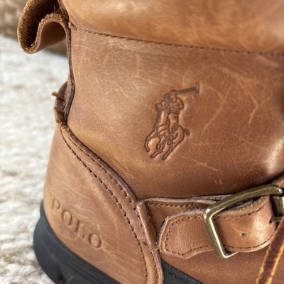 Polo Ralph Lauren Demond Boots Men’s 12D Brown Leather Ankle Hiking Hunting Duck Polo Ralph Lauren Demond Duck Boots Mens 12D Brown Leather  main image 2