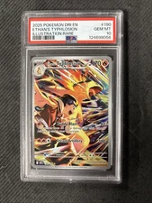 2025 POKEMON DRI EN-DESTINED RIVALS ILLUSTRATION RARE ETHAN'S TYPHLOSION PSA 10