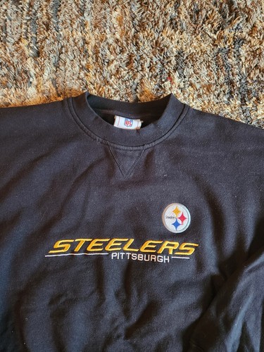 Vintage Pittsburgh Steelers Embroidered Crewneck Sweatshirt Size L NFL - Picture 2 of 3