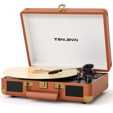 Journey - Bluetooth Suitcase Record Player - Brown Built-in stereo speakers...