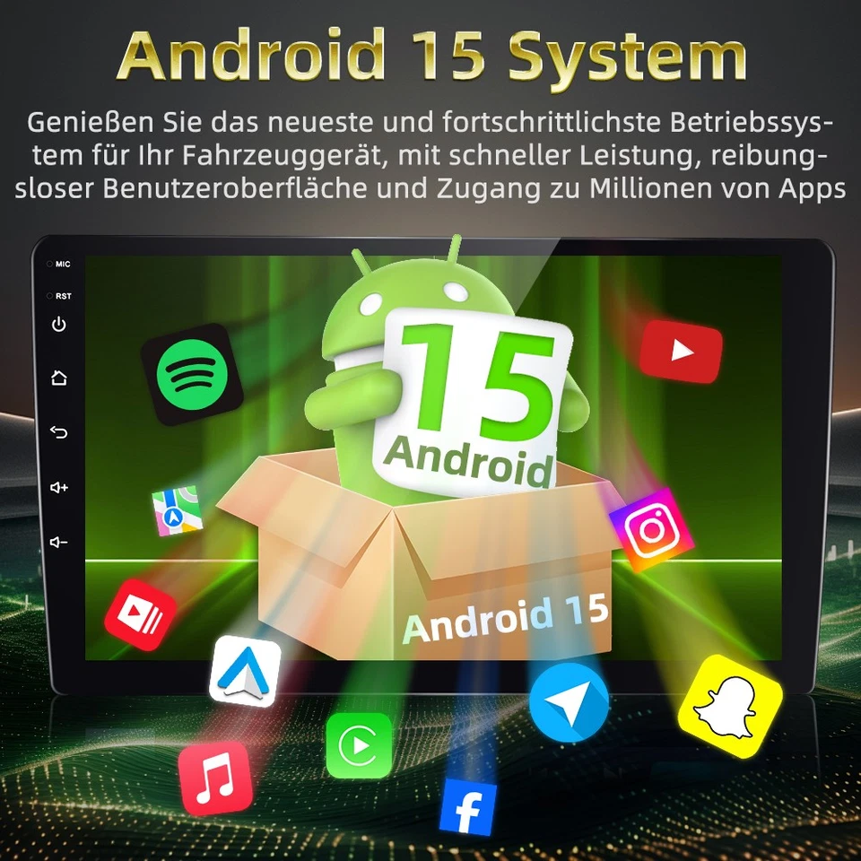 64GB CarPlay Android15 Navi Autoradio Für Skoda Fabia 3 III NJ 2014-2021 +Kamera - Bild 3 von 4