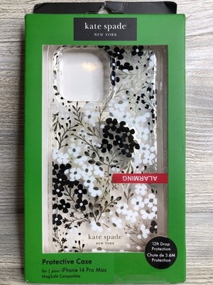 KATE SPADE Protective Case Magsafe IPHONE 14 PRO MAX black white floral