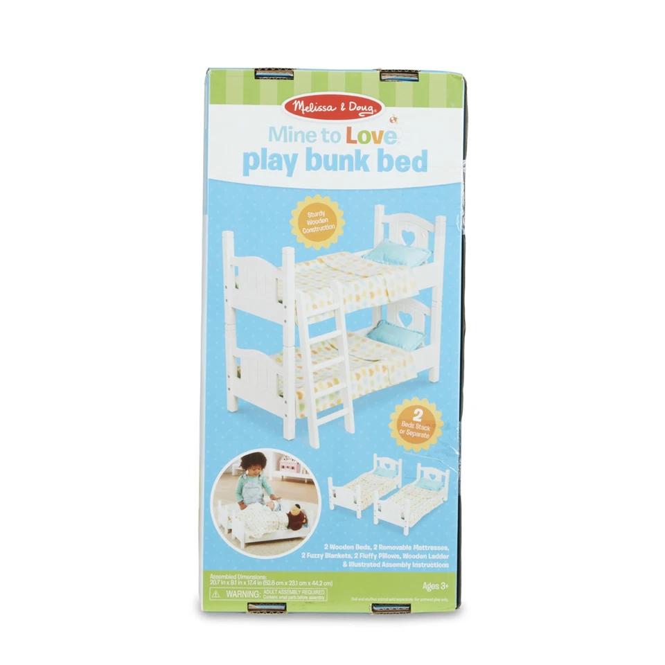 Litera de madera Melissa Doug Mine to Love para muñecas de hasta 18 pulgadas - Stu... Foto 3 de 4