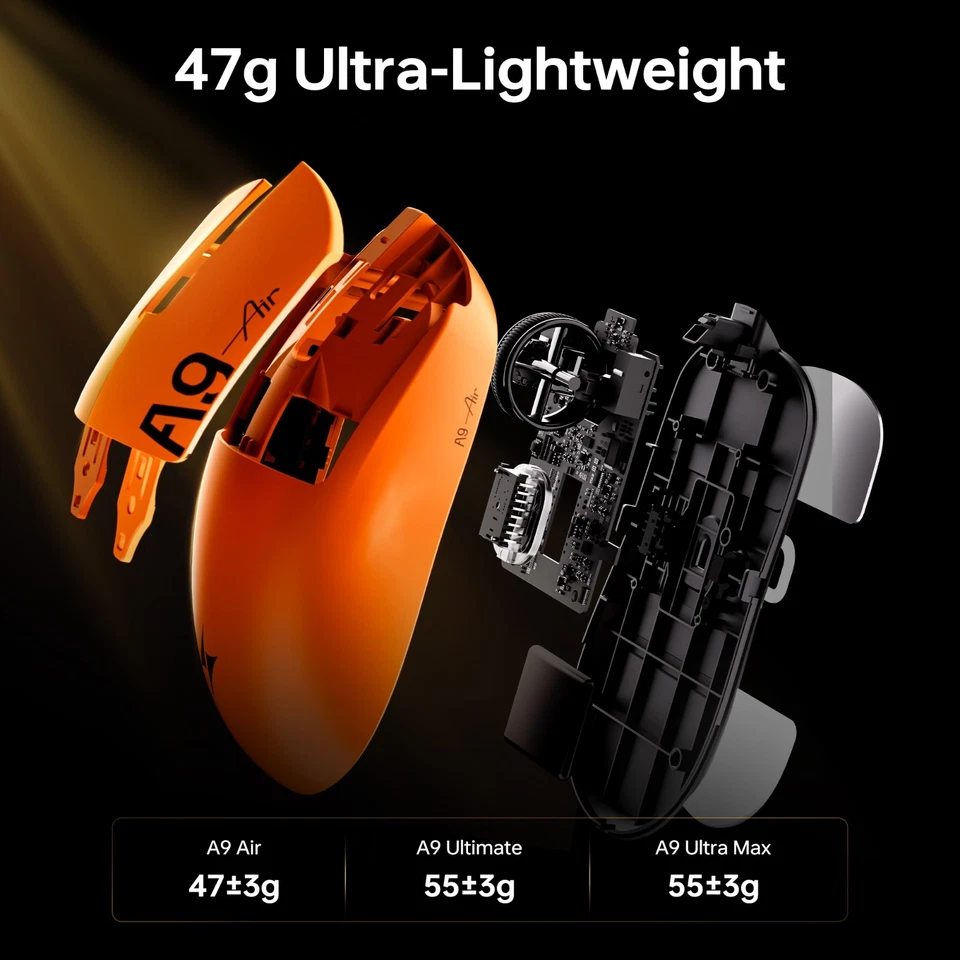 ATK Dragonfly A9 AIR – PAW3950 Ultra Nordic 54L15 Dual 8K Wired/Wireless mouse - Image 4 of 4