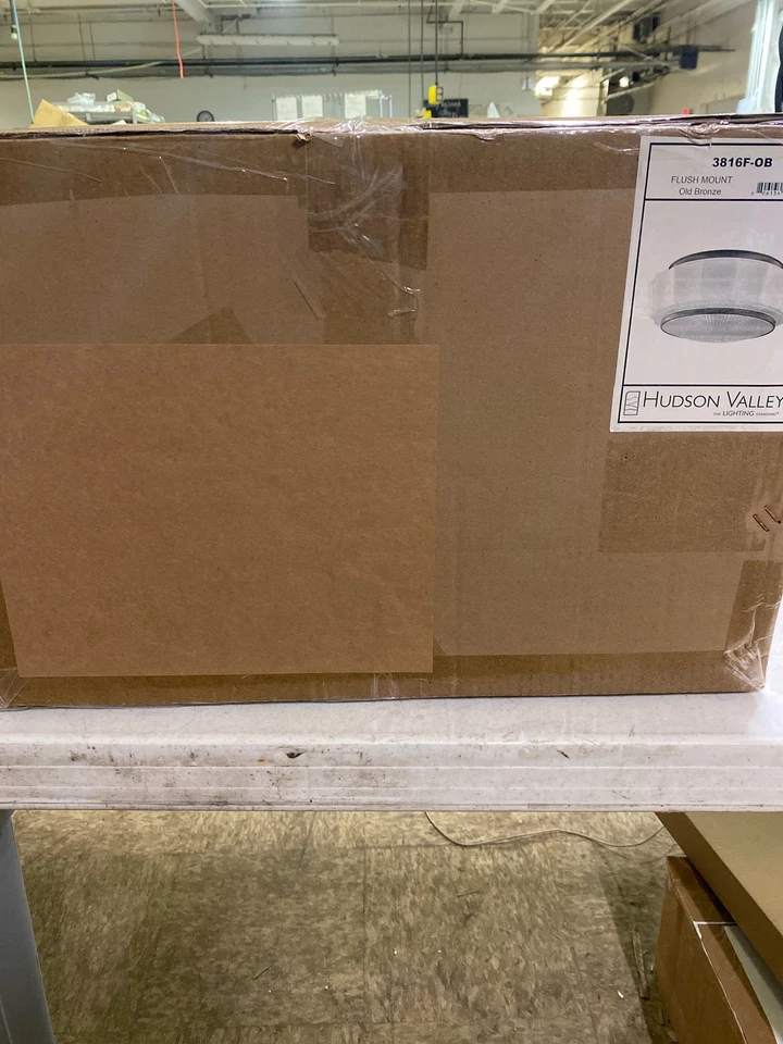 Hudson Valley 3816F-OB Odessa 3 luces montaje empotrado, 7,5" de alto 15,75" de ancho, antiguo Br Foto 4 de 4