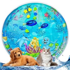 genkasar 2025 Upgraded Thickened Water Sensor Play Mat for Pets, Large, Blue