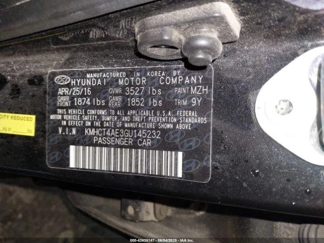 Used Front Center Interior Rear View Mirror fits: 2016 Hyundai Accent Front Cent - Image 2 of 4