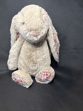 Jellycat Medium Bashful Posy Blossom Bunny Beige Floral Ears Feet Retired