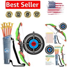 LED Light-Up Bow and Arrow Set for Kids - Fun Archery Toy with 10 Arrows