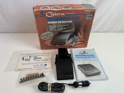Vintage Cobra Trapshooter Micro Radar Detector RD-3120 Pulse w/Box Manual