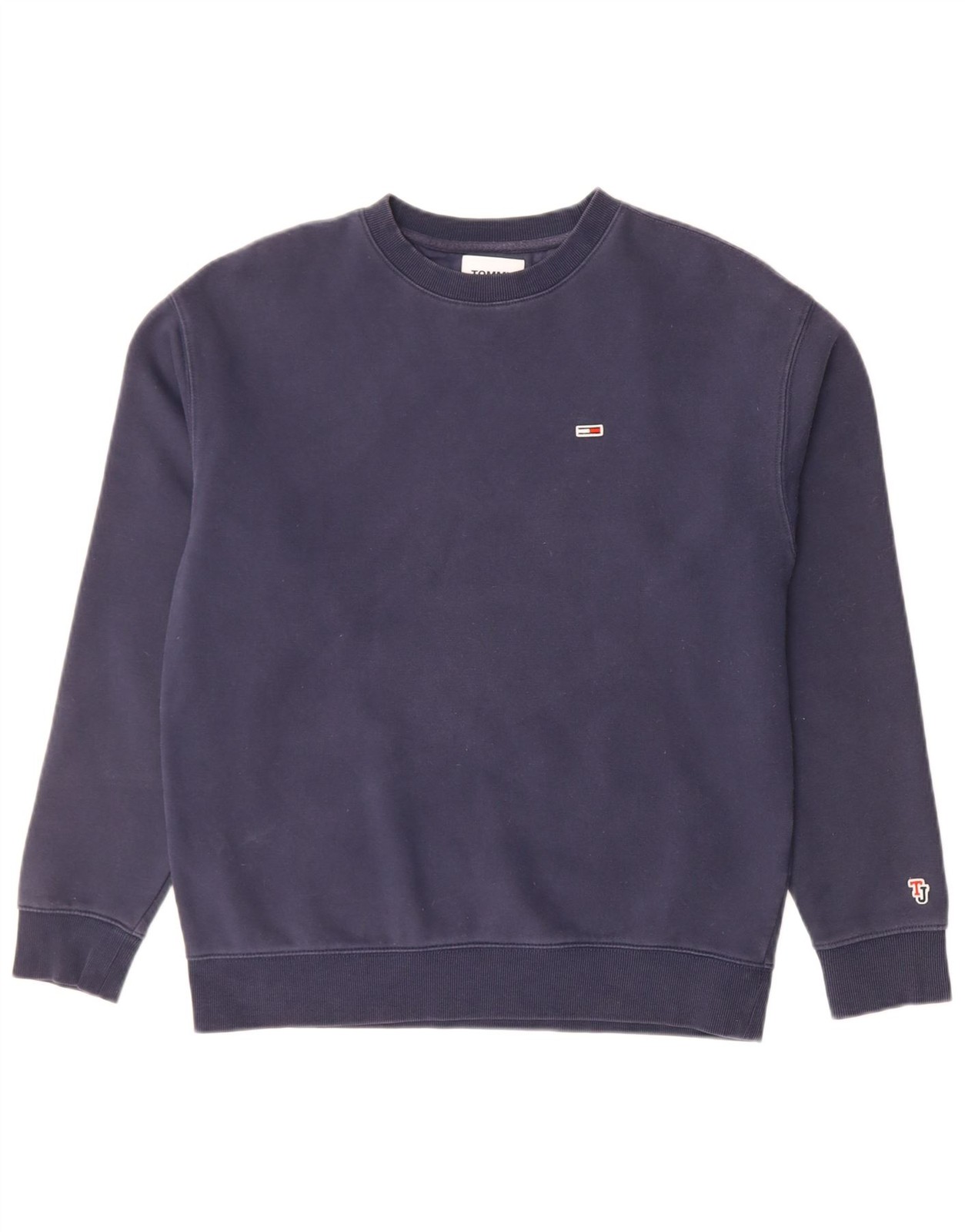 TOMMY HILFIGER Mens Sweatshirt Jumper XS Navy Blue Cotton DJ24