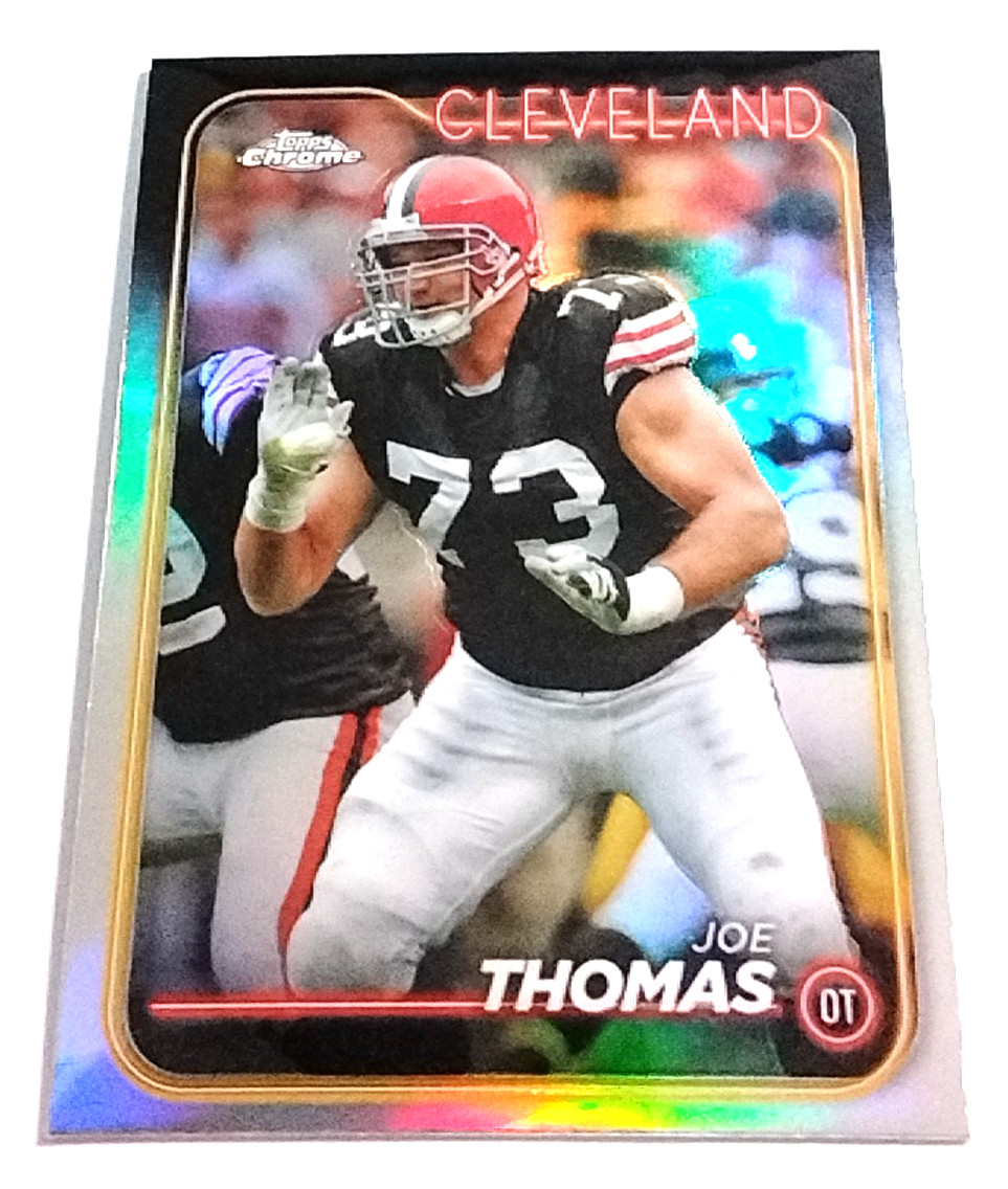 2024 Topps Chrome #32 Joe Thomas Refractor HoF Cleveland Browns.             J82