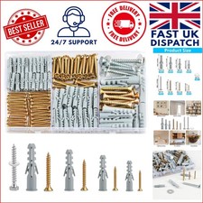 228-Piece Screw and Wall Plug Set for Secure Fixings & Installations