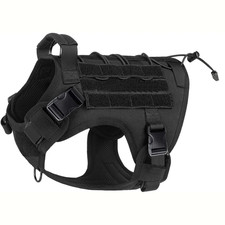 Tactical No-Pull Dog Harness with Handle, Adjustable Service Dog Vest