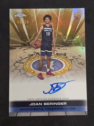 2025-26 Topps Chrome Joan Beringer /50 Gold Refractor Rookie Auto RC 48