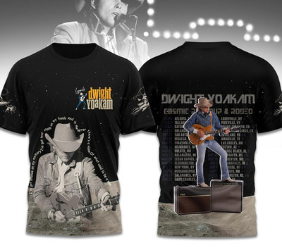 Dwight Yoakam Cosmic Roundup & Rodeo Tour 2025 3D  T Shirt