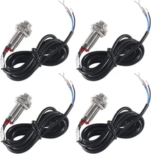 4pcs 10mm NJK-5002C Hall Effect Proximity Sensor Proximity Switch NPN 3-Wires...