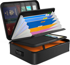 Waterproof and Fireproof Document Storage Portable Home Fire Safe Storage Box