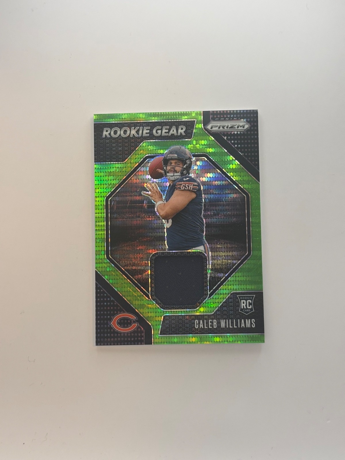 2024 Panini Prizm - Rookie Gear Caleb Williams #RG-CWS Neon Green Pulsar Prizm