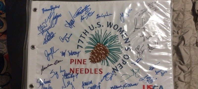 2022 US Womens Open Flag Signed Michelle Wie Nelly Korda Jessica Korda Many More