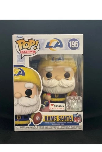 Funko pop NFL Los Angeles Rams Santa #195 fanatics exclusive