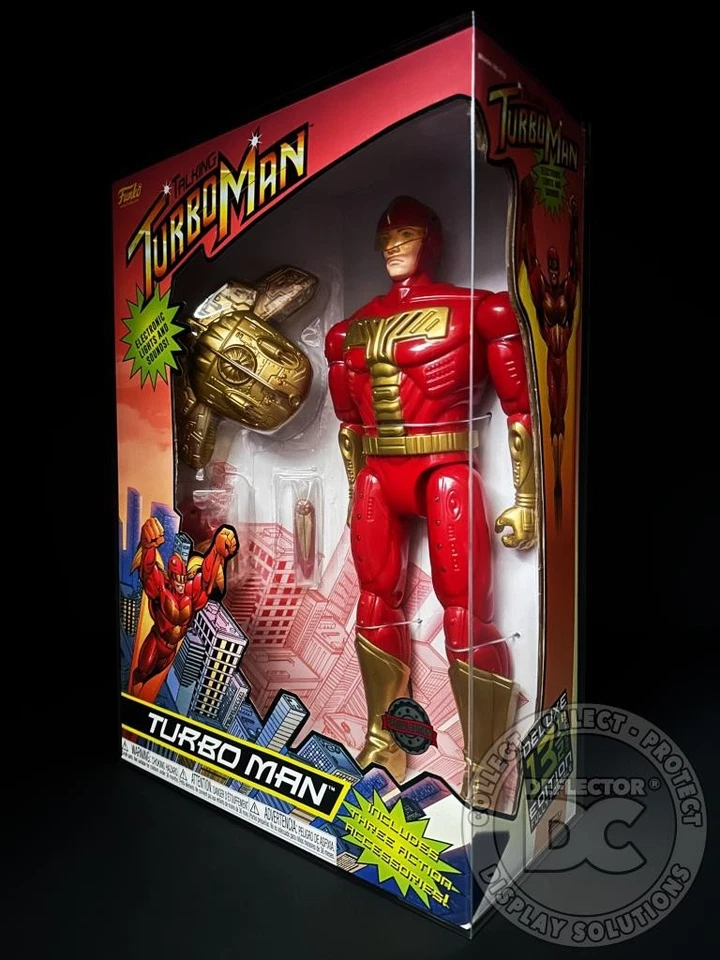 DEFLECTOR DC® Turbo Man Talking Figure DISPLAY CASE