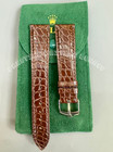ROLEX Brown 20mm Crocodile Leather Band With Rolex Buckle - NOS; Silver Plated⭐ — photo 2