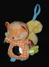 ?️KALOO Activity Squirrel Plush Bell Scratch Mirror 20cm NEW