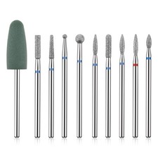 10 PCS Nail Drill Bits Set, Professional Russian Manicure Cuticle Remover Kit...