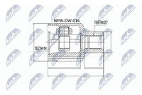 Nty Gelenksatz, Antriebswelle NPW-DW-016 FüR Ssangyong