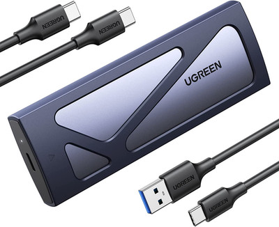 UGREEN SSD Enclosure, Tool-Free USB C External, 10Gbps M.2 Nvme to USB Adapter/R