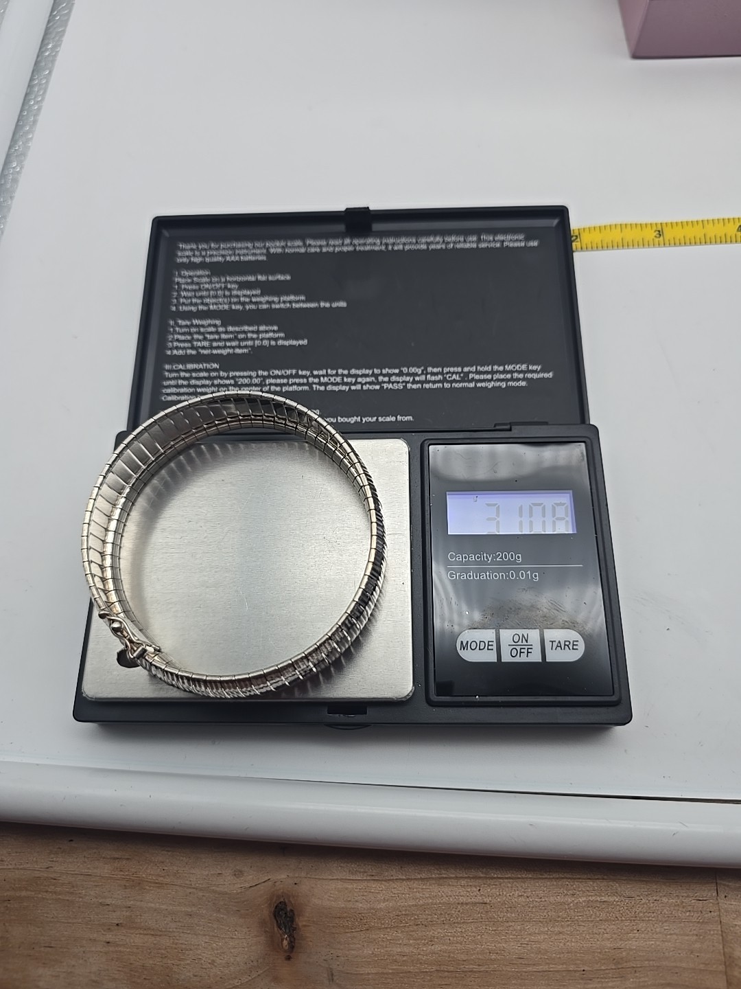 Large Sterling Silver Bracelet - image 4